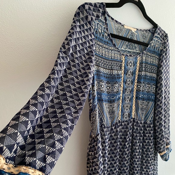 Anthropologie New Geometry Tiered Maxi Dress - Picture 7 of 11